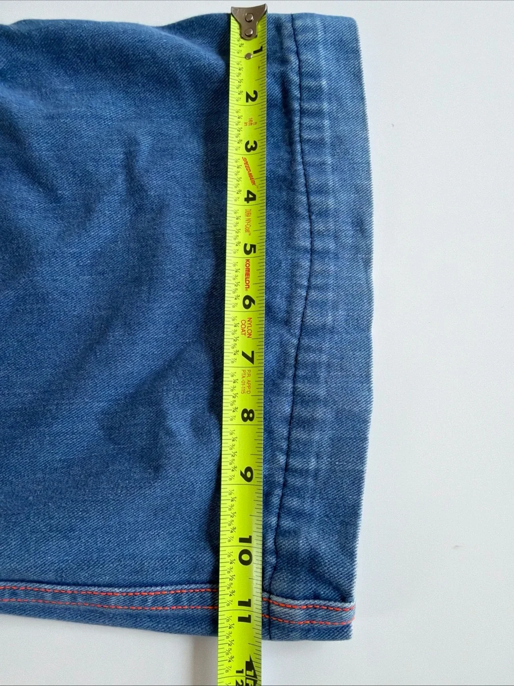 Vtg Viceroy Bell Bottom Jeans Womens Wide Leg Flare Orange Contrast Stitch Denim